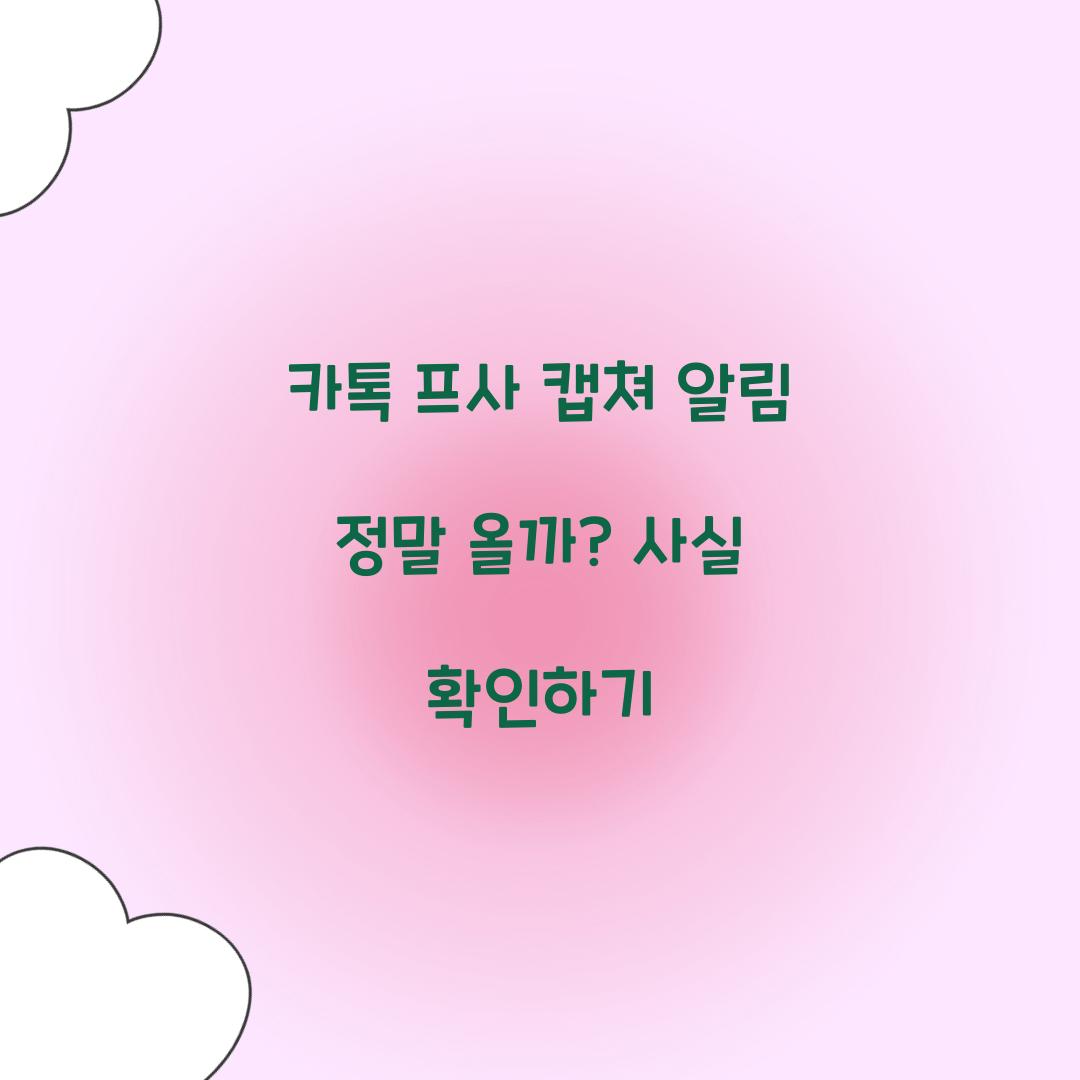 카톡 프사 캡쳐 알림