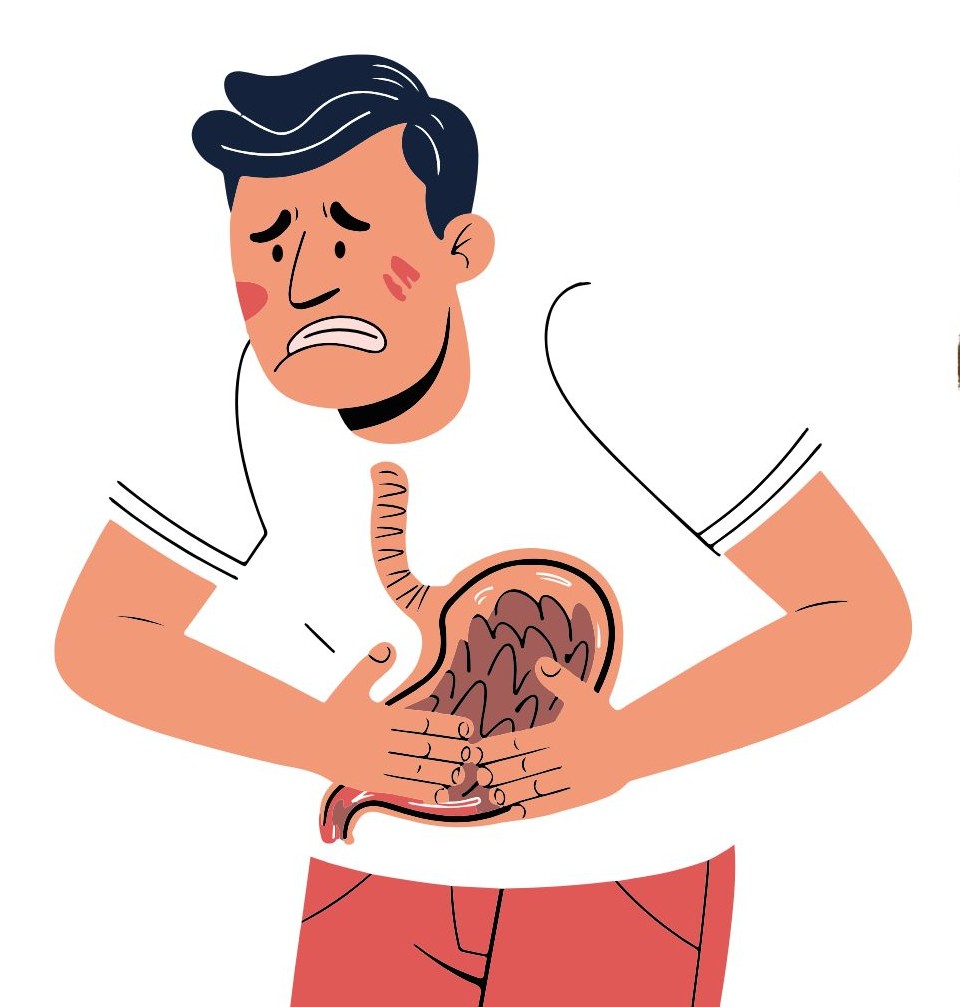 배 아파하는 남자 이미지