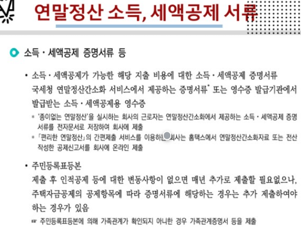 연말정산 월세 세액공제 신청방법