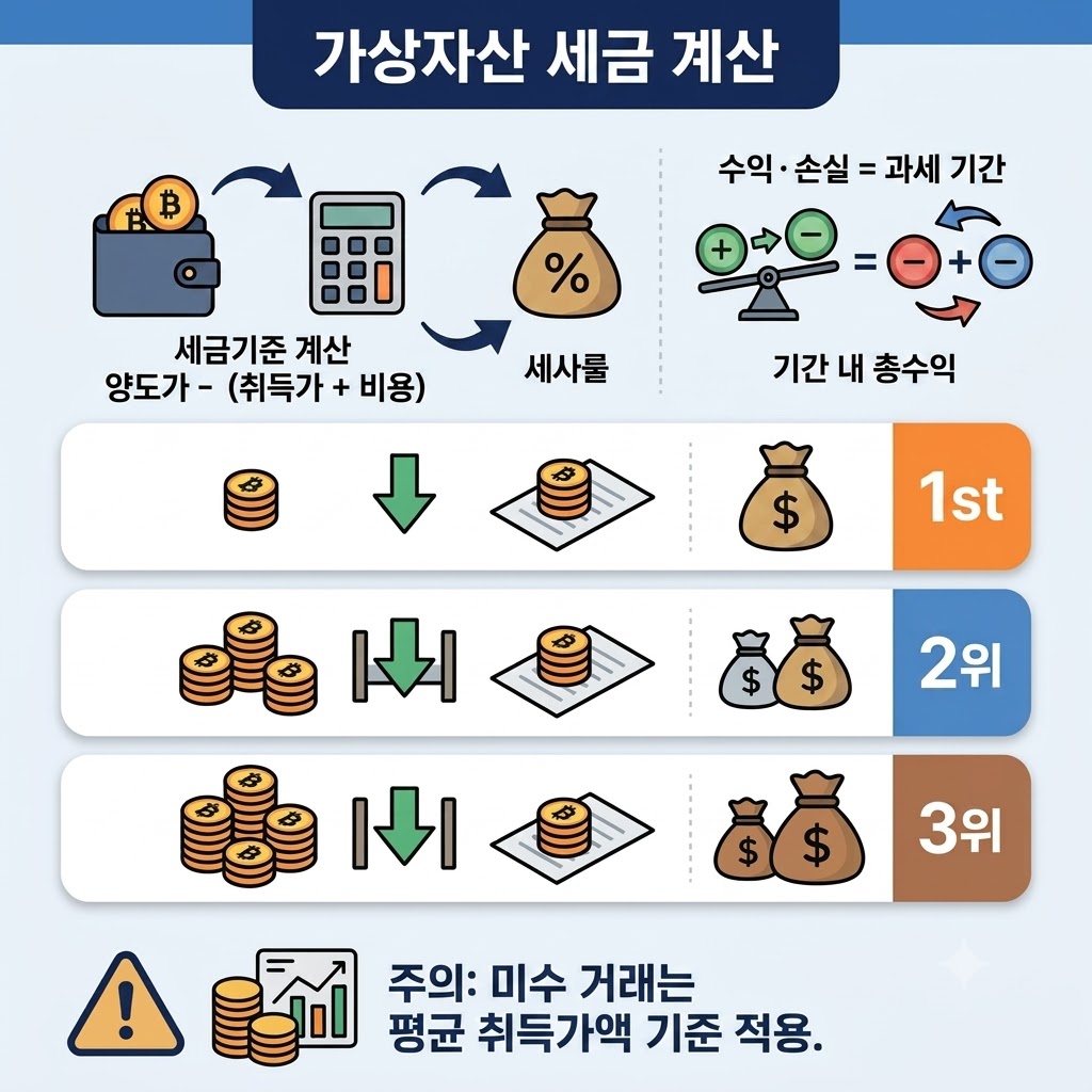 코인 수익별 세금 계산
