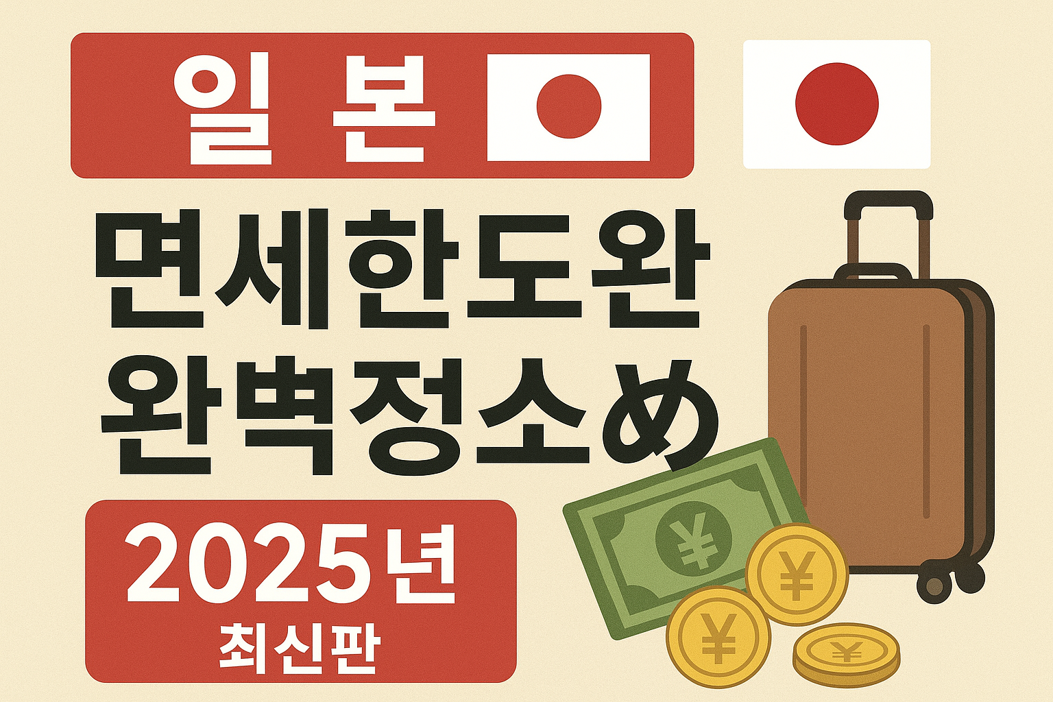 🇯🇵 일본 면세한도 완벽정리 (2025년 최신판)