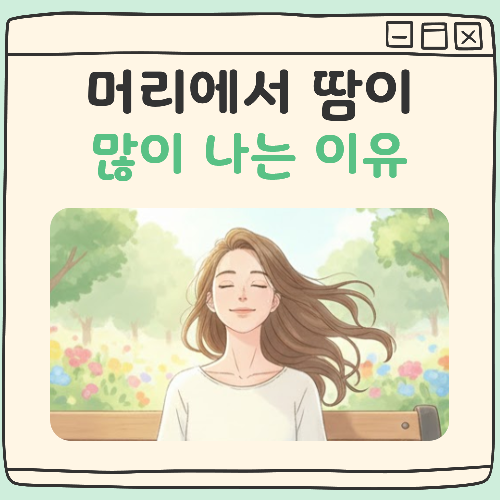 머리에서 땀이 많이 나는 이유 대표 이미지