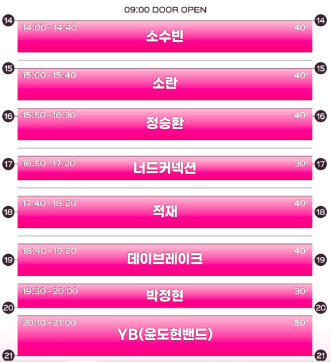 공연순서
