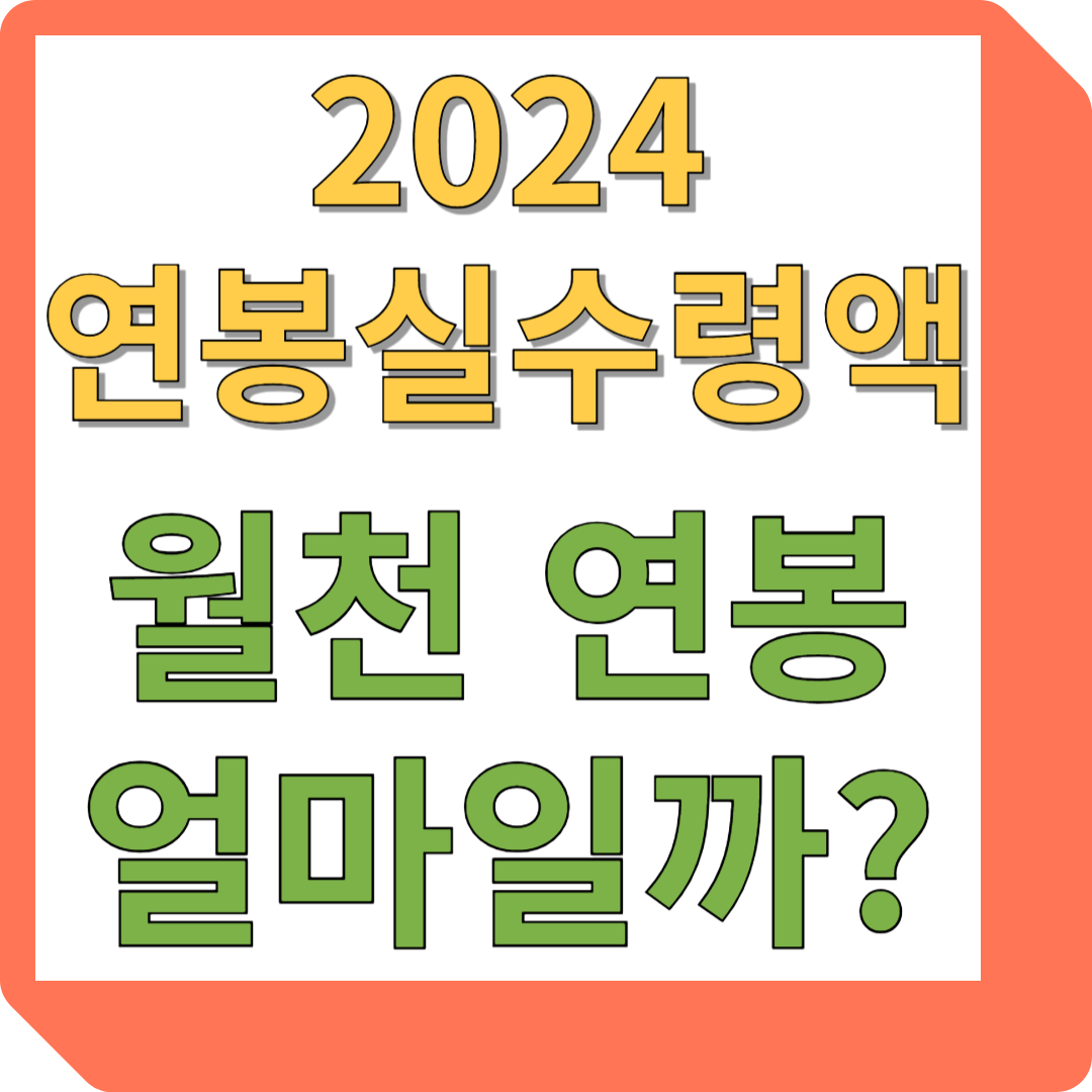 2024 연봉 실수령액