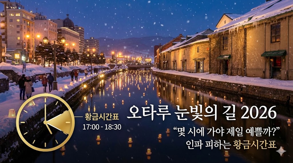 오타루 눈빛의 길 2026 “몇 시에 가야 제일 예쁠까?” 인파 피하는 황금시간표