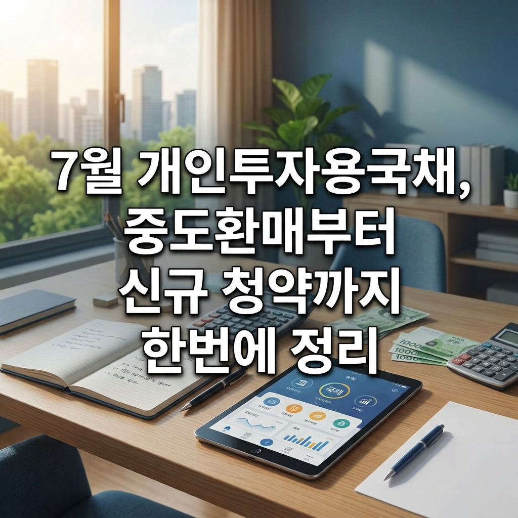 7월 개인투자용국채, 중도환매부터 신규 청약까지 한번에 정리