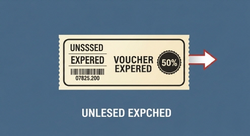 바우처를 기간 내 사용해야 함을 보여주는 일러스트