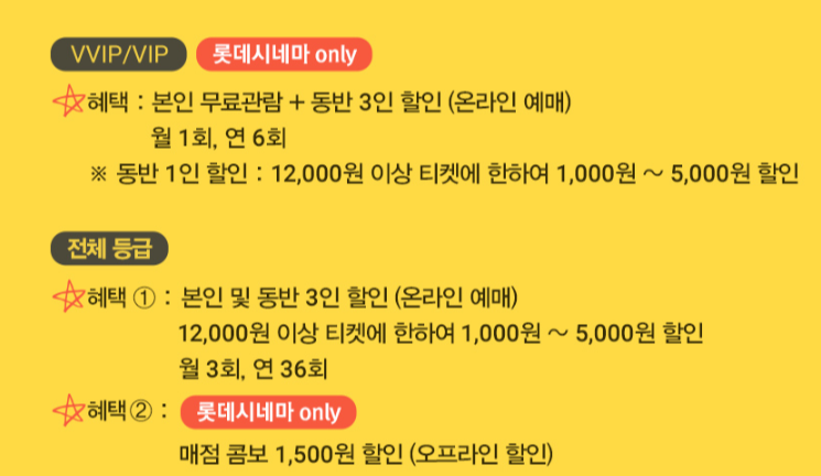 롯데시네마 할인 정보 정리
4