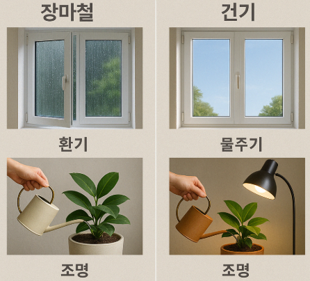 장마철, 건기 사진