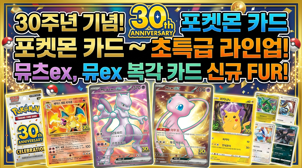 30주년 기념 포켓몬 카드 초특급 라인업