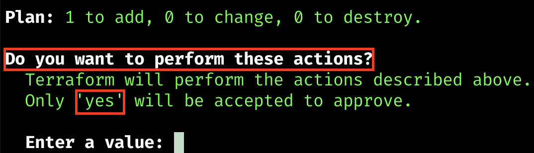 인프라 구축 명령어 입력