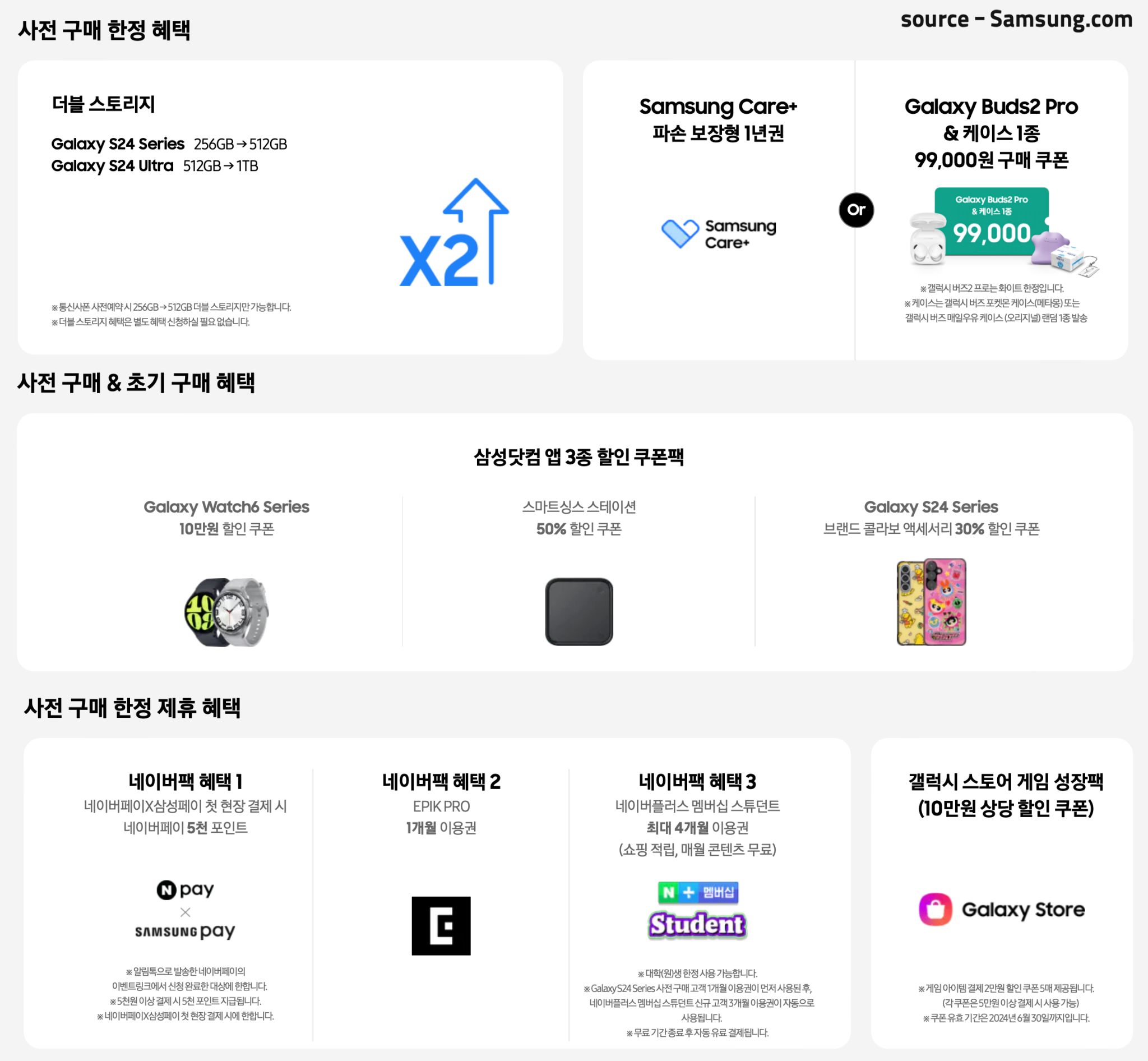 갤럭시 S24 사전예약 혜택