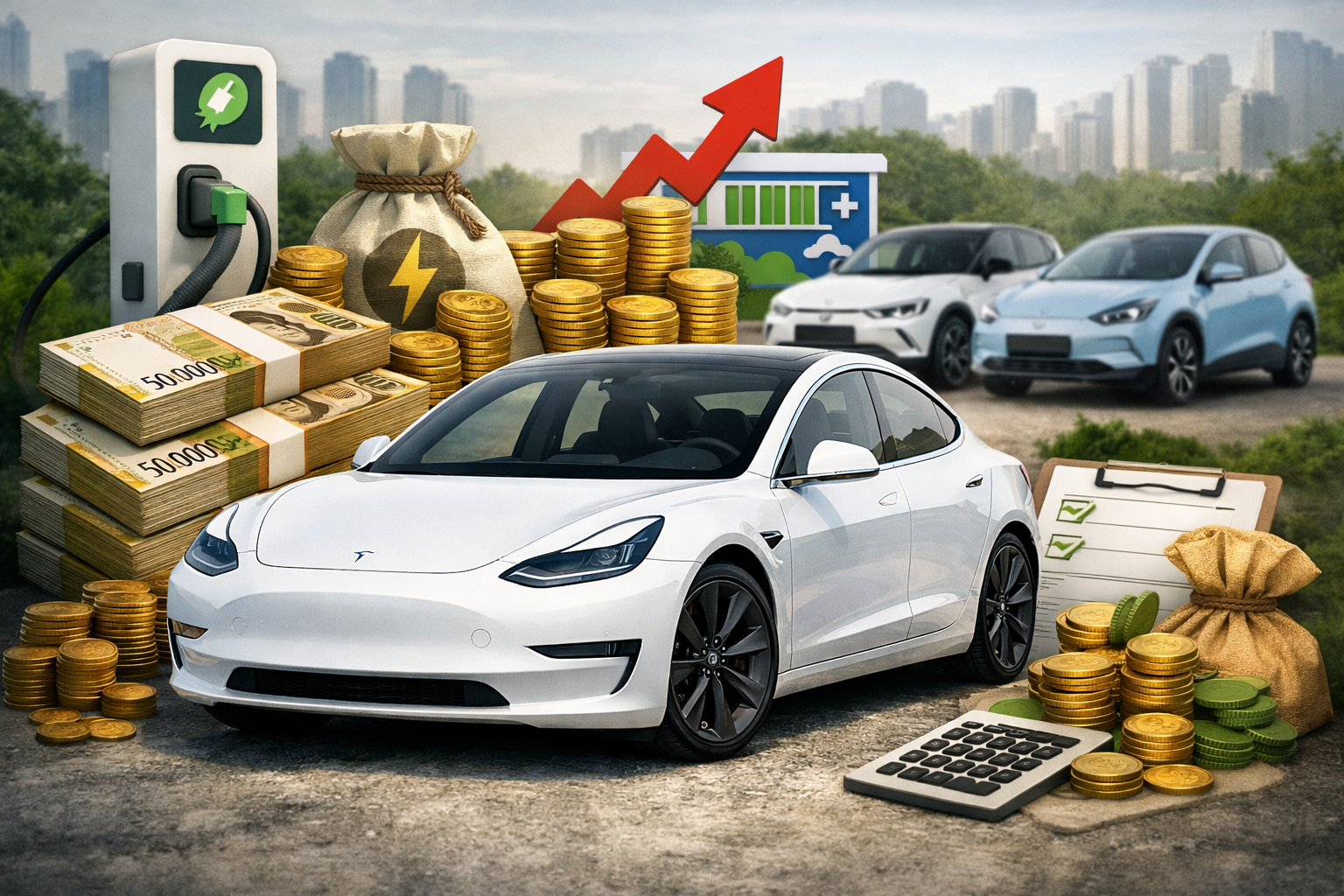 3천만원대 테슬라 모델3 가능할까? 실제 구매가격과 전기차 보조금 총정리 (국산 전기차 비교) 관련 사진