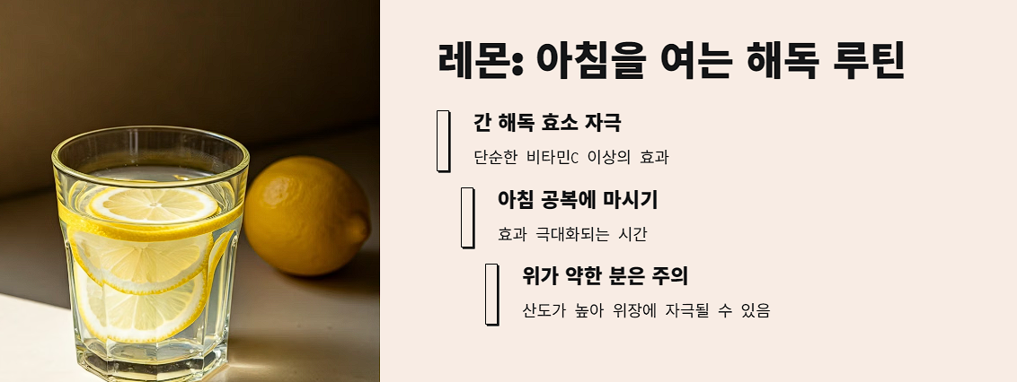 레몬: 아침을 여는 해독 루틴