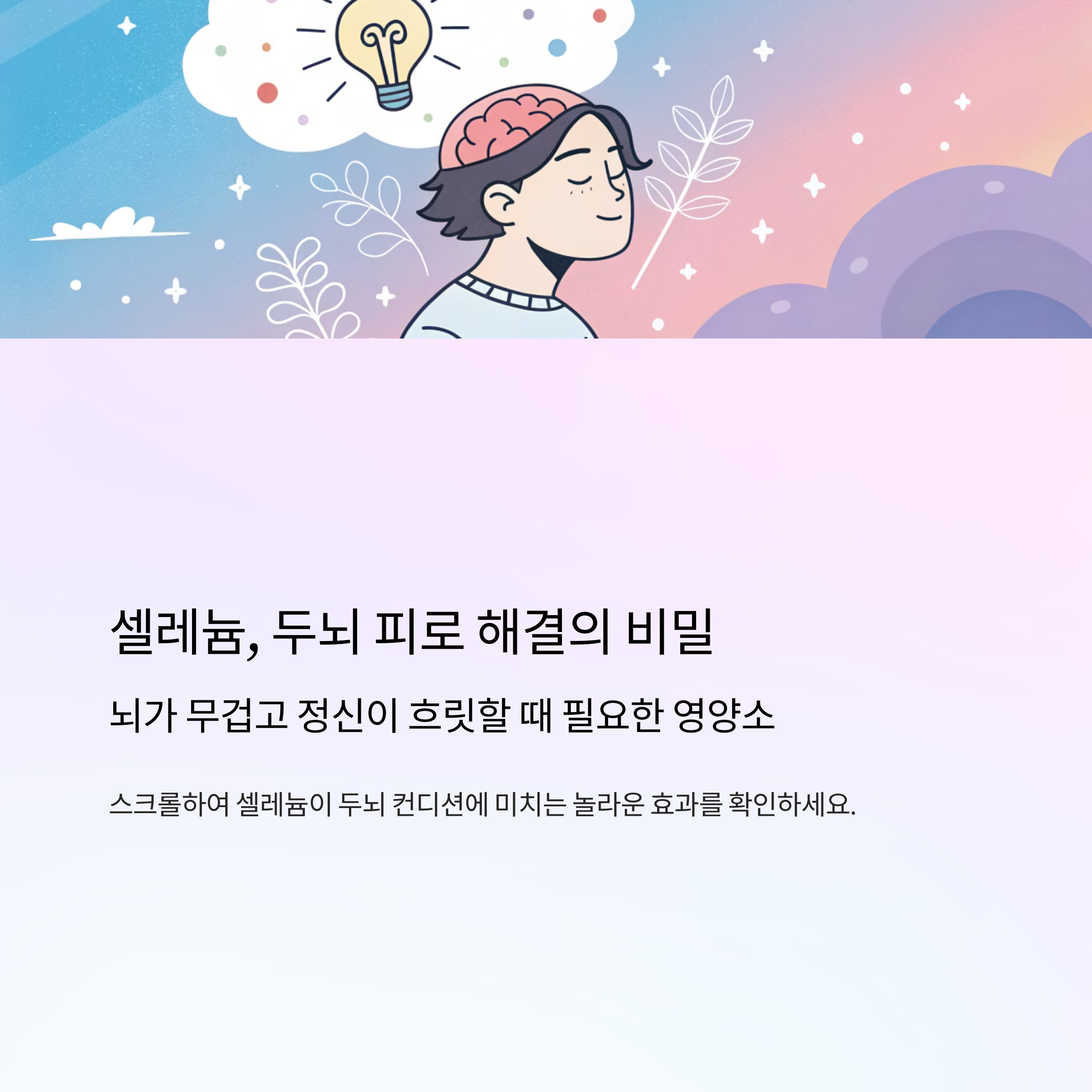 셀레늄 꾸준히 먹고 멍하고 무거운 두뇌가 다시 또렷해진 후기