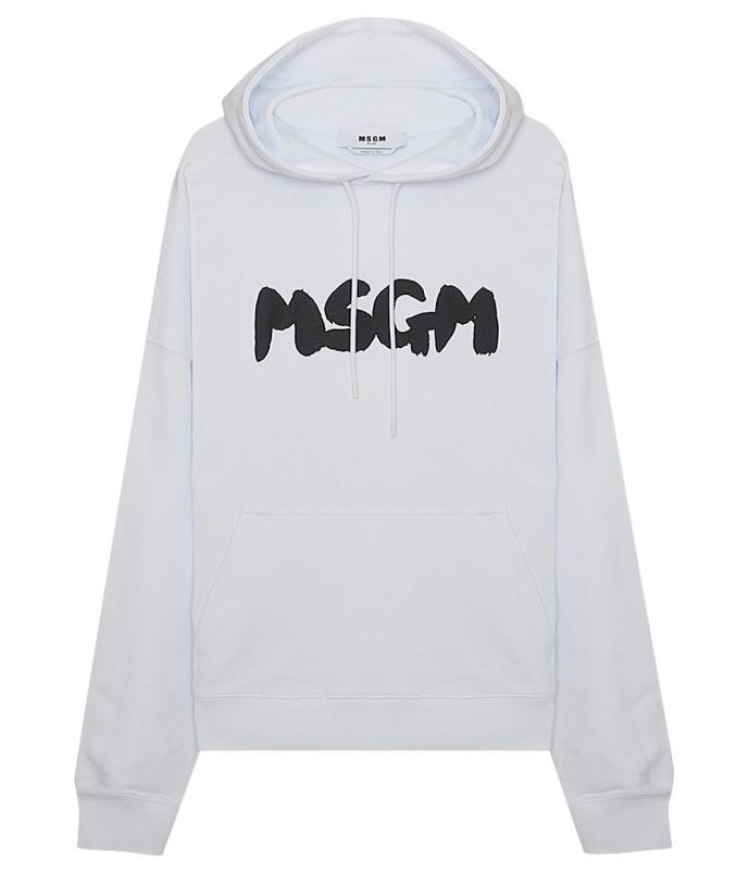 MSGM 클라우드 로고 후드 티셔츠 14 3341MDM182 227799