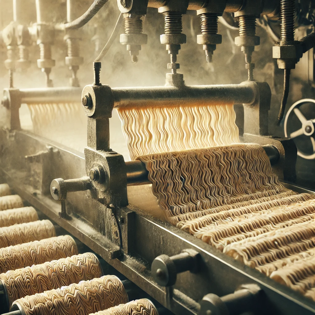 라면이 제조되는 모습