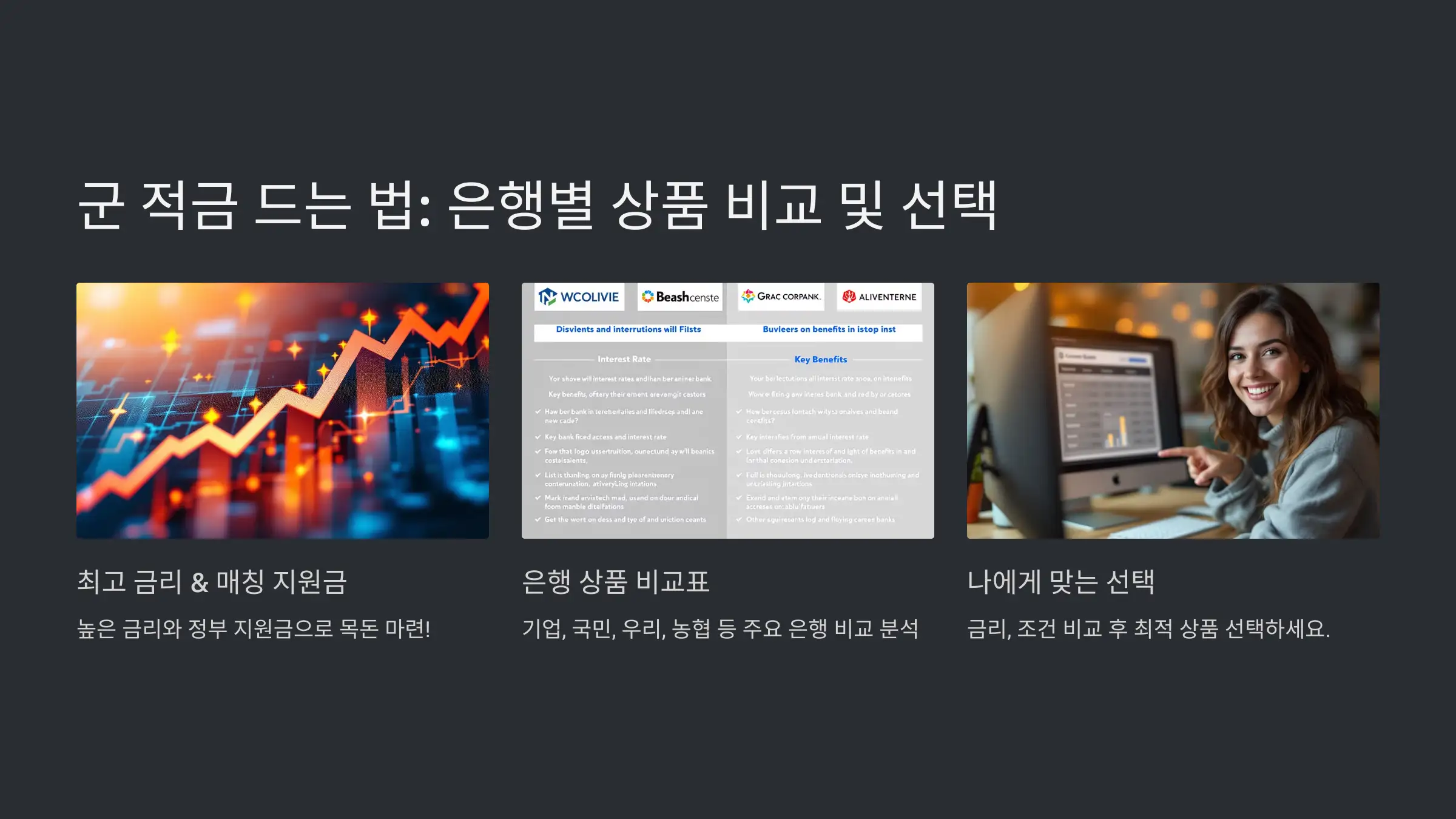 군적금 드는 법, 은행별 상품 비교와 선택 기준