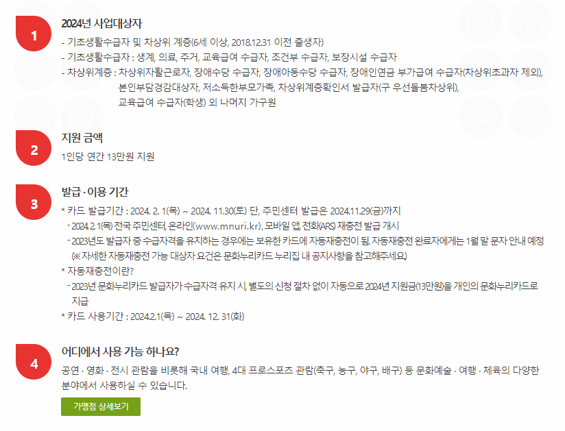 문화누리카드 지원사업 문화격차 신청방법 03