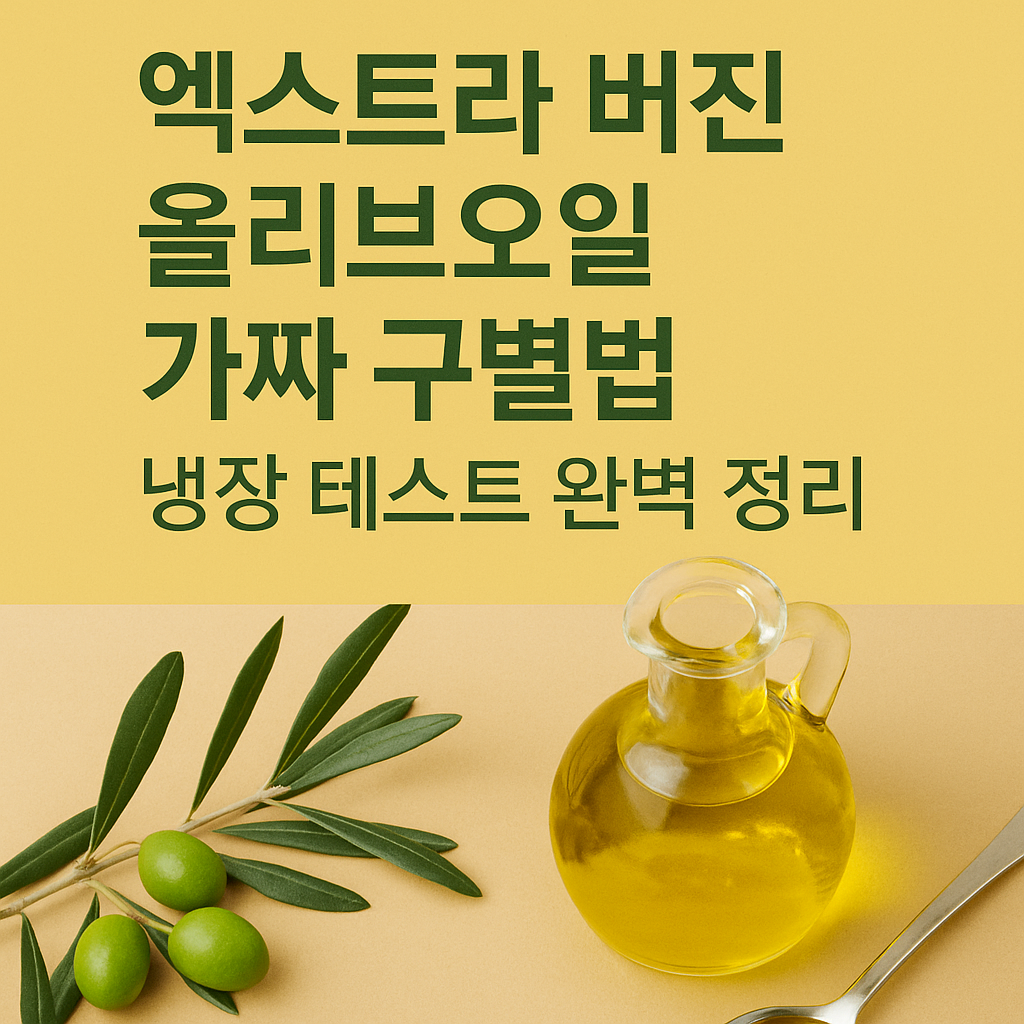 진짜 엑스트라 버진 올리브오일 구별법