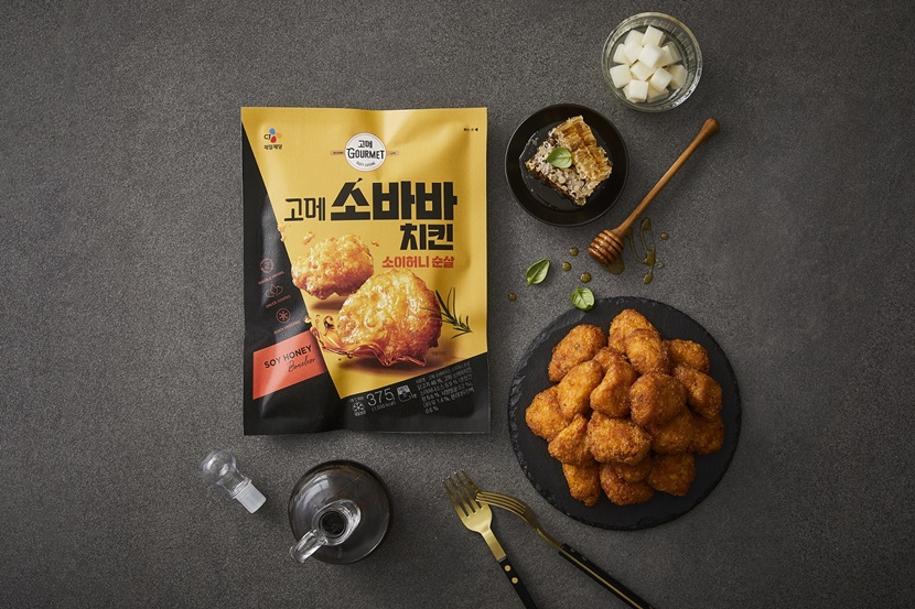 고메 소바바치킨 제품 연출 이미지, CJ제일제당