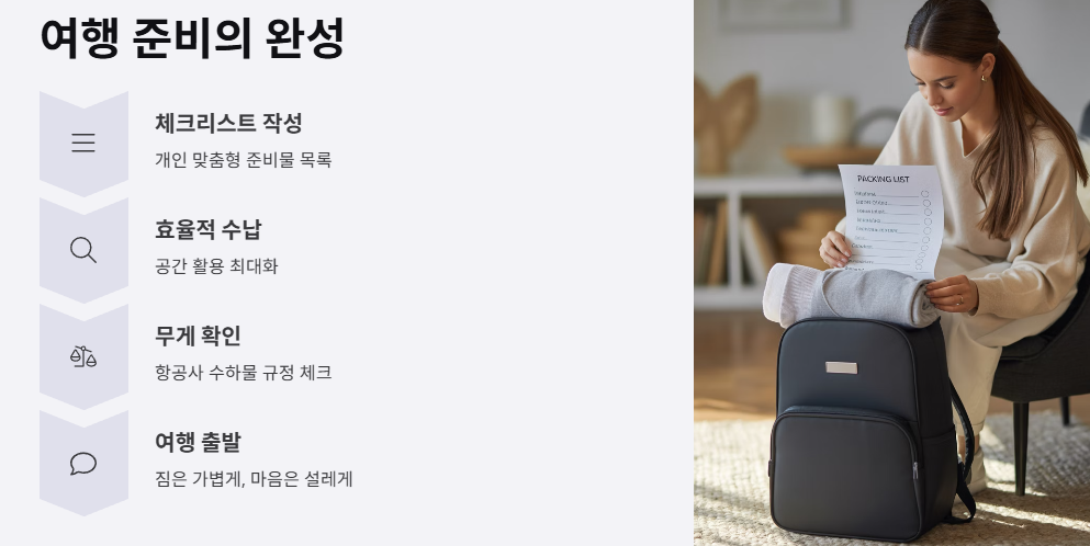 여행 준비의 완성