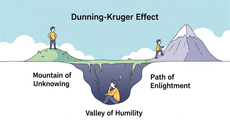 더닝 크루거 효과, 왜 무능한 사람이 더 자신만만할까?