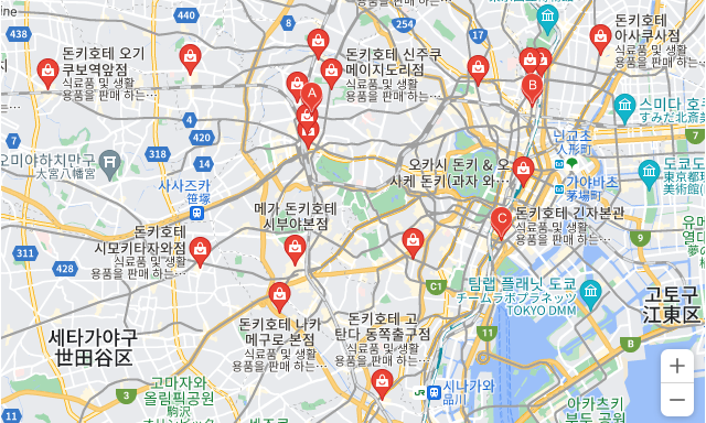 도쿄 돈키호테 위치