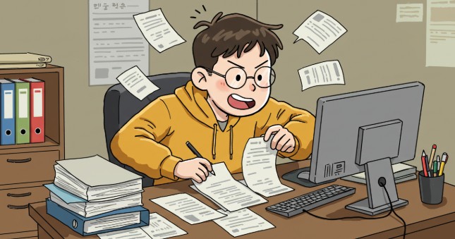 혼자서 열심히 개인회생 준비하는 모습