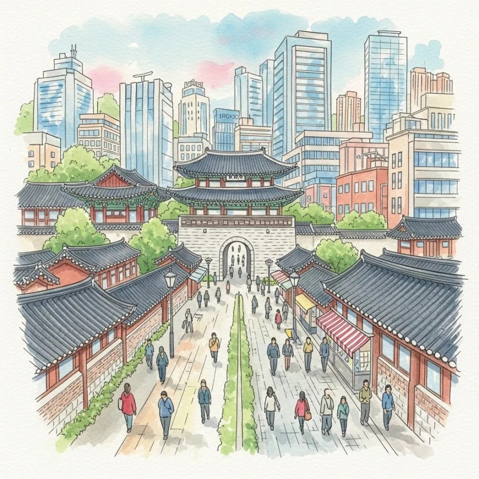 활기찬 도시의 뷰티 변화