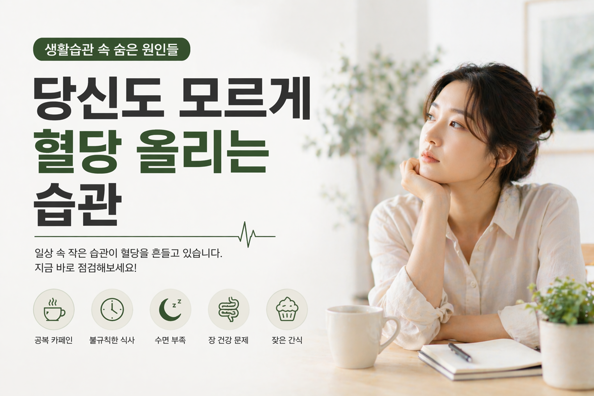 스트레스 없이도 혈당이 오르는 이유! 생활습관 속 숨은 원인들