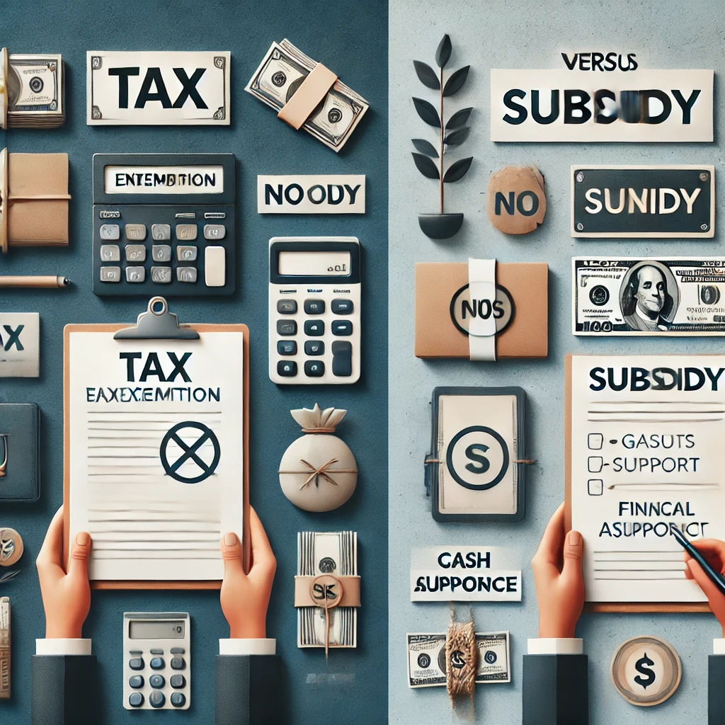 세금감면과 지원금 관련 사진