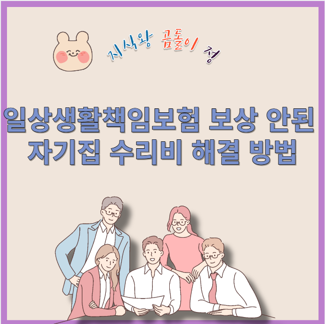 일상생활책이보험 보상 안된 자기집 수리비 해결 방법
