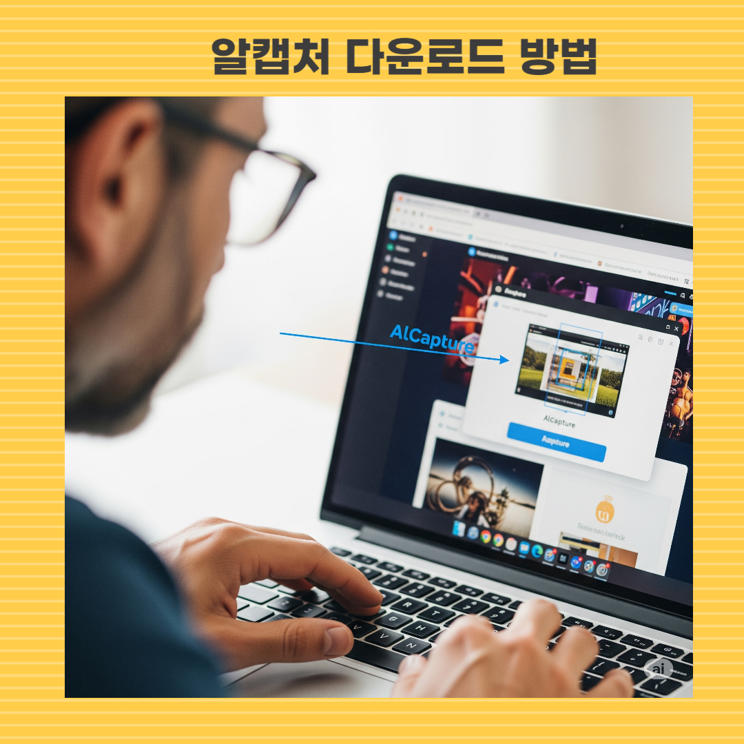 알챕처 하는 남성