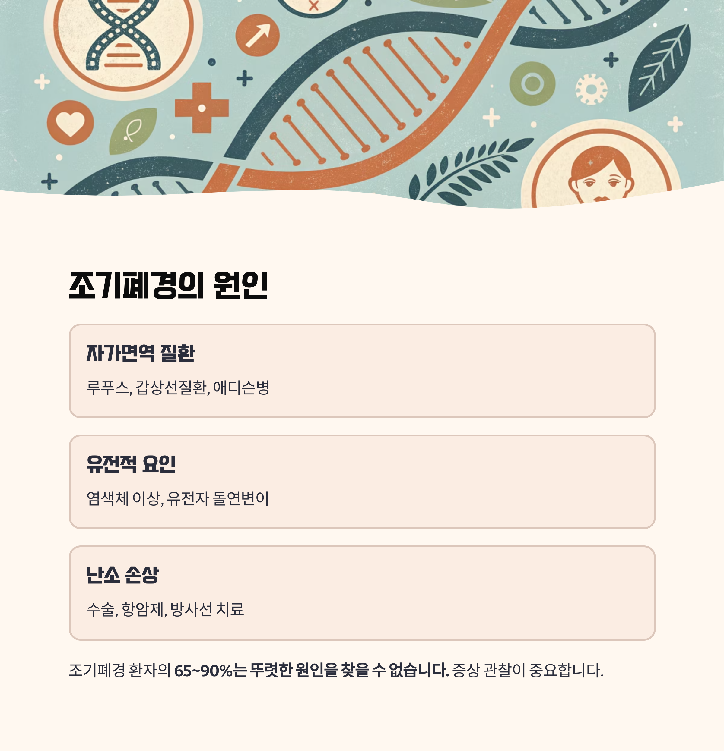 다양한 원인, 그러나 대부분은 ‘원인불명’