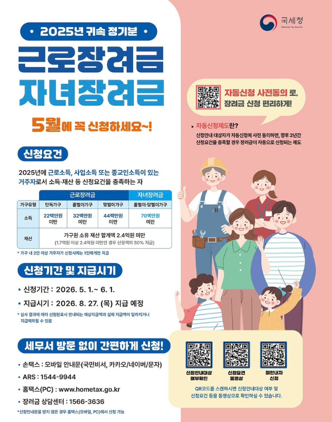 근로장려금 장녀장려금