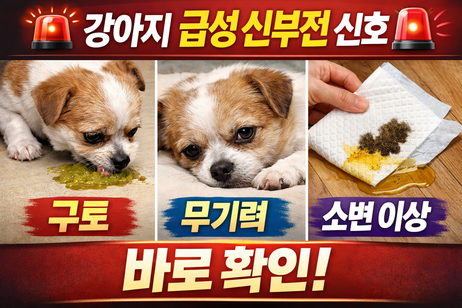 강아지 급성 신부전