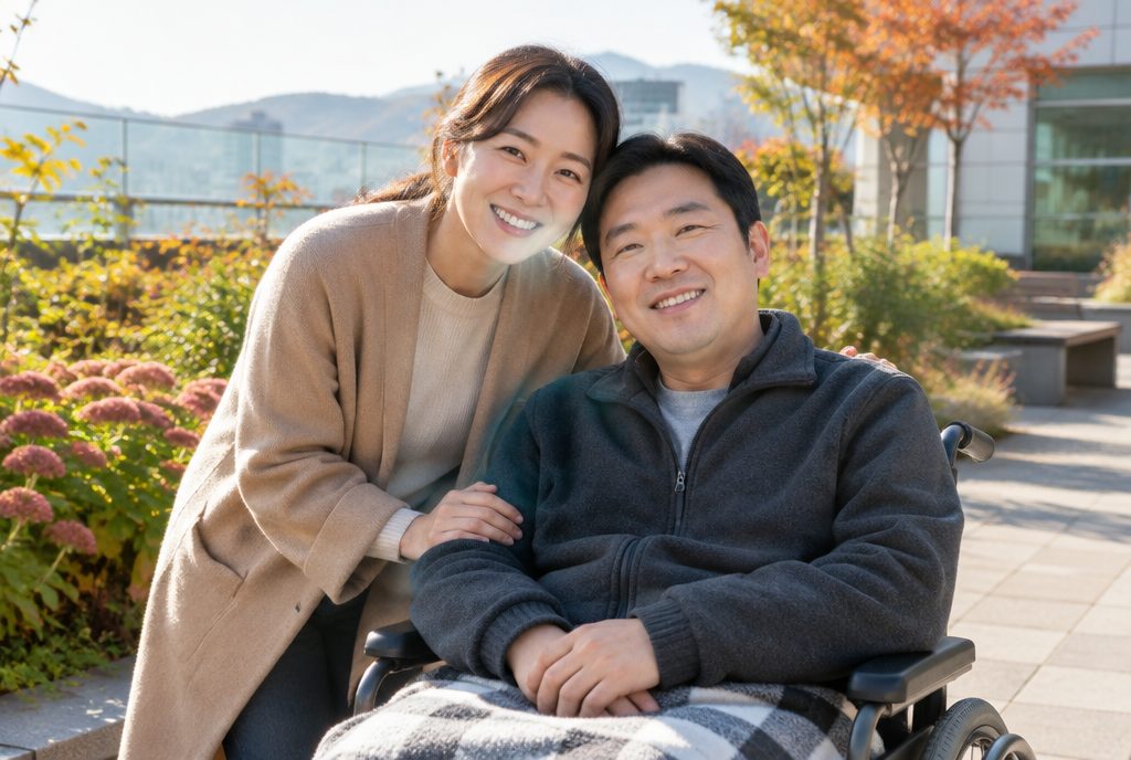 가족 간병과 간병인을 번갈아 하며 웃음을 되찾은 부부