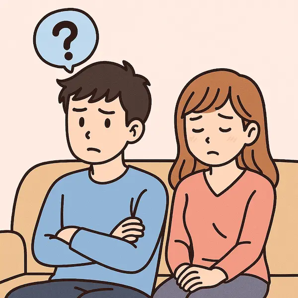 확신이 안드는 여자의 이미지