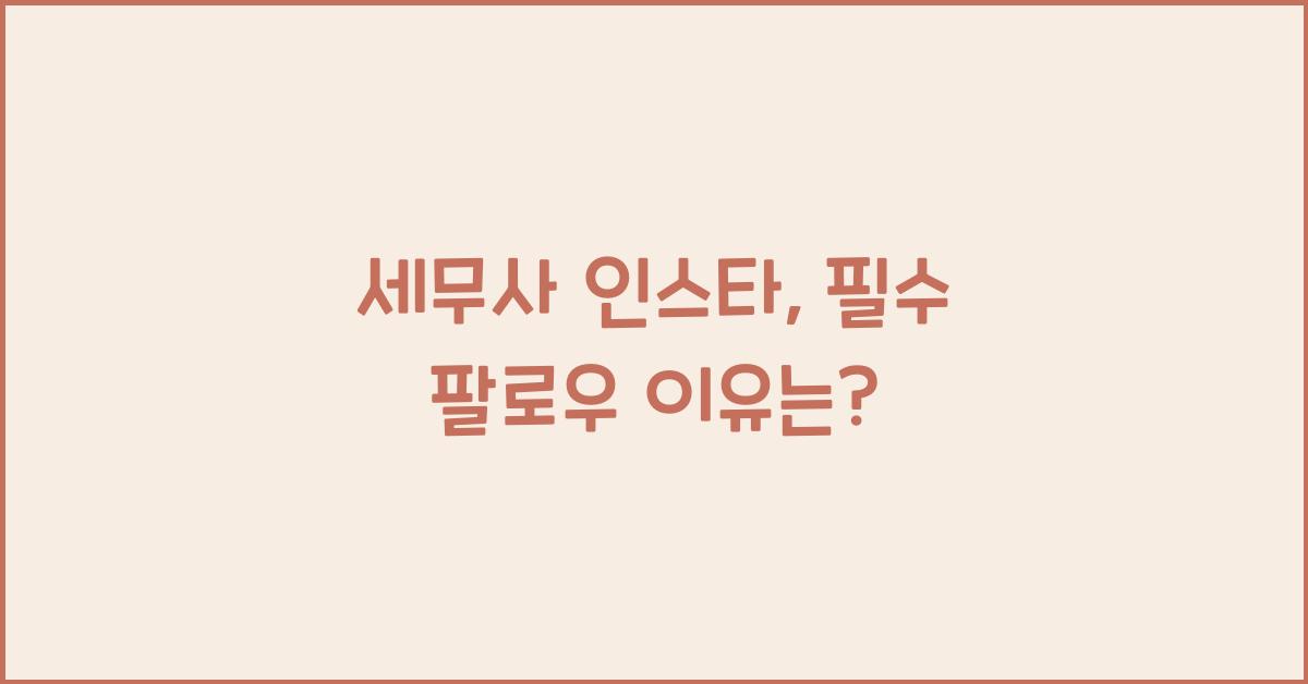 세무사 인스타