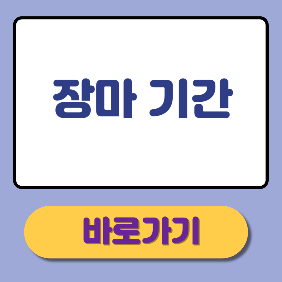 2025년 장마시작, 언제부터? 실생활 대비법