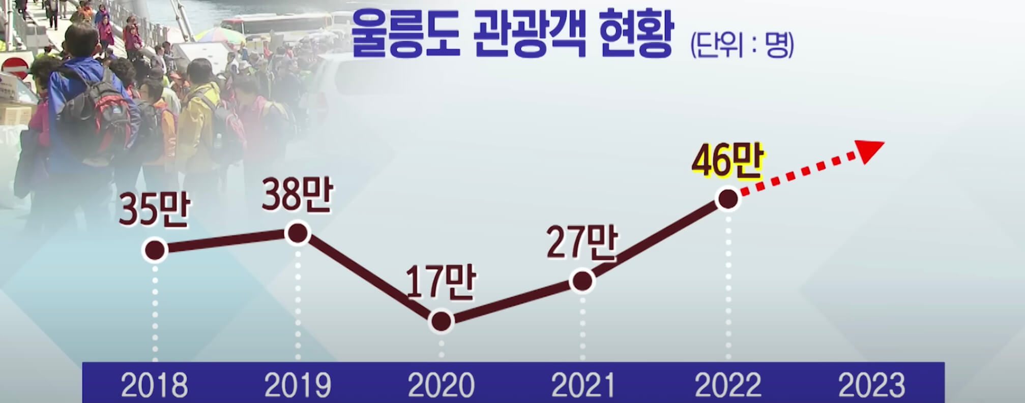 울릉도 관광객 현황