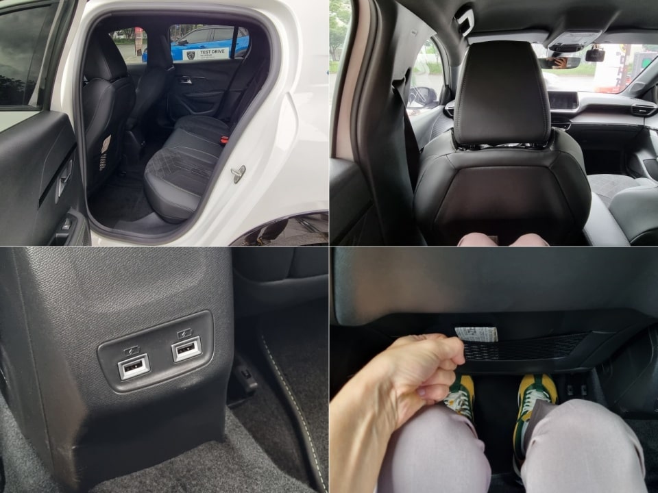 e-208 GT의 2열 공간을 살폈습니다.