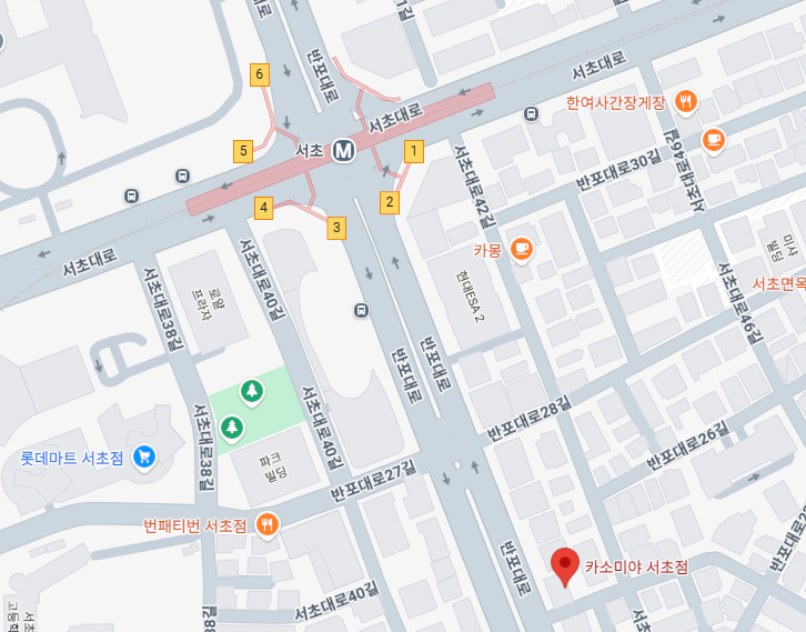 카소미야 서초점 위치 지도 : 서초역 돈까스 맛집 베스트 3