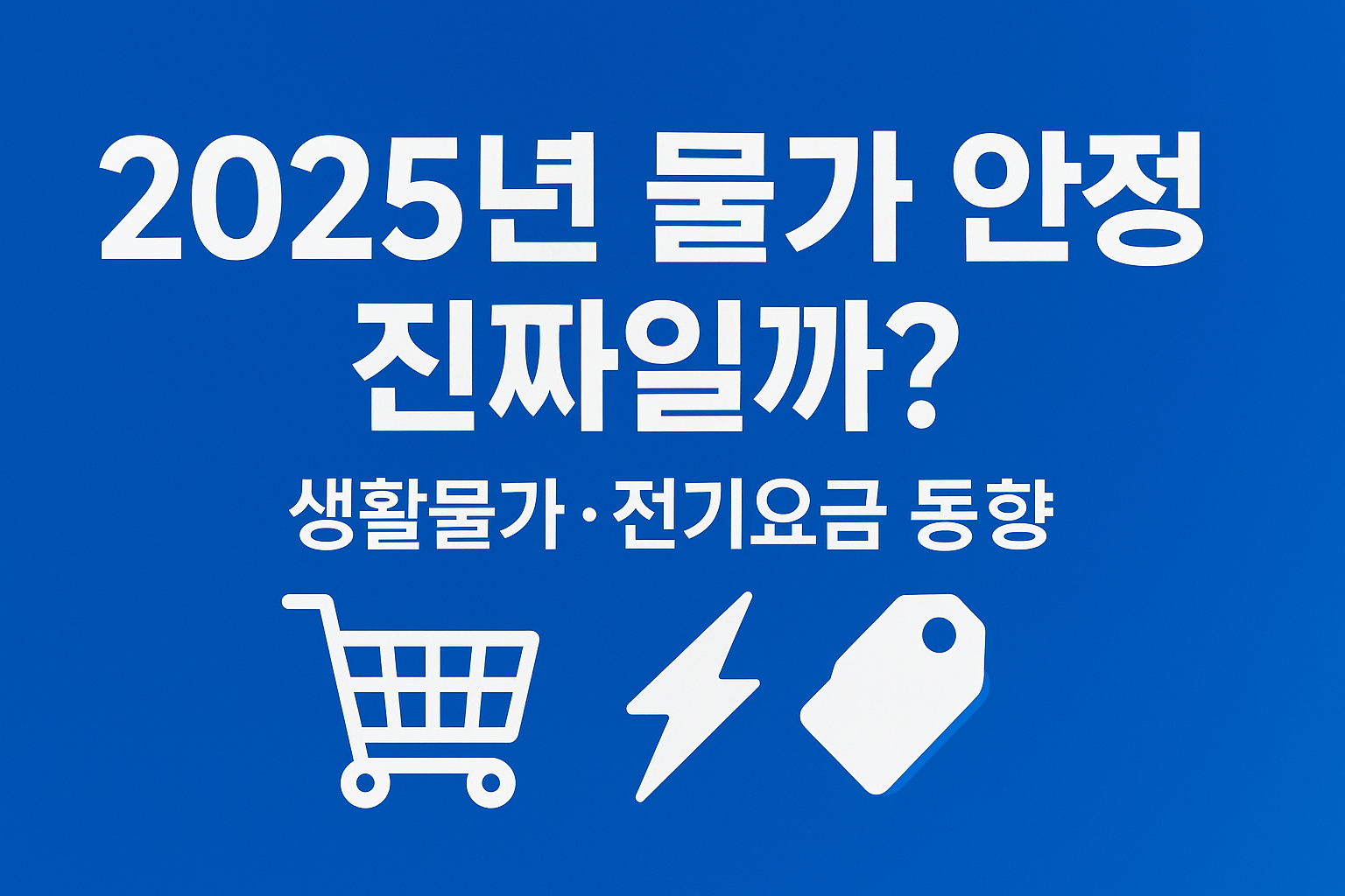 2025년 물가 안정 진짜일까? — 생활물가·전기요금 동향 총정리