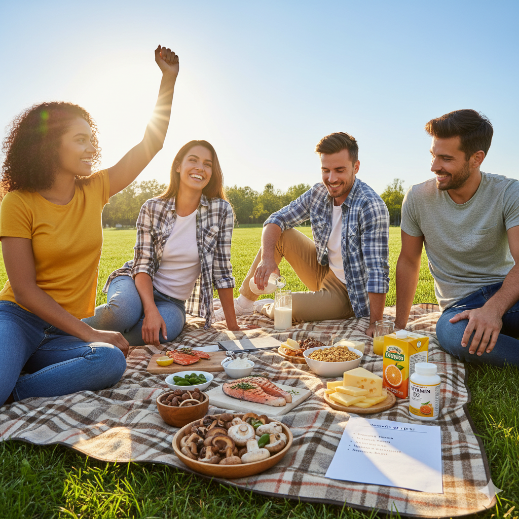비타민 D 보충 해빛 및 음식