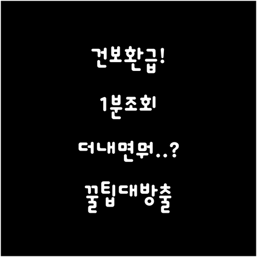 건강보험료 연말정산 환급 조회 The..