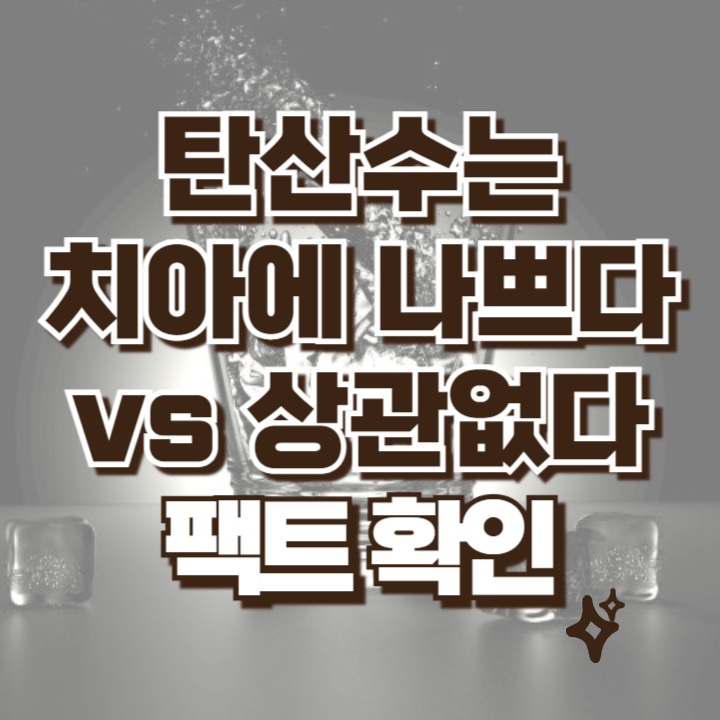 탄산수는 치아가 상할지 상관이 없는지 팩트 확인