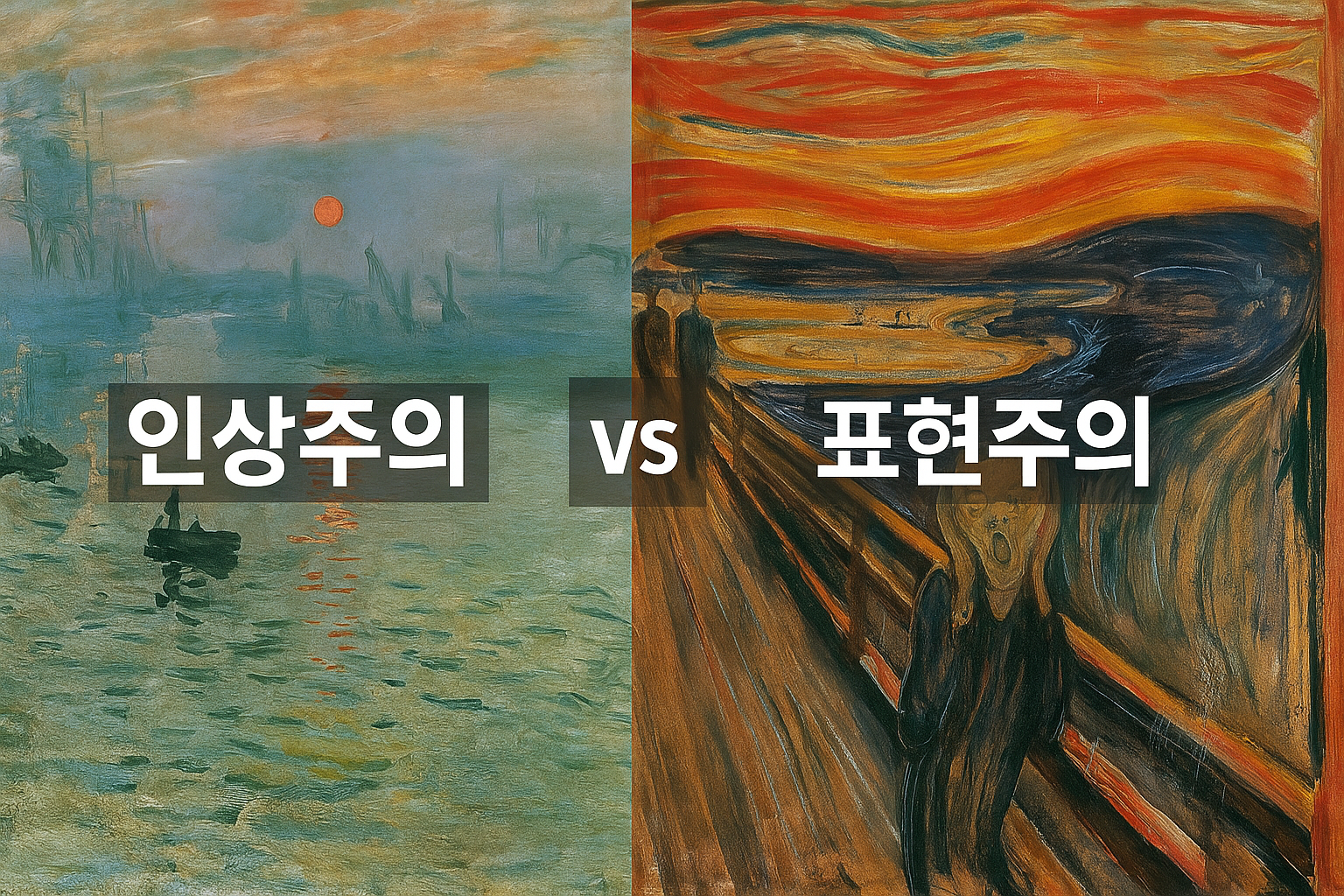 인상주의 vs 표현주의 – 무엇이 다른가?