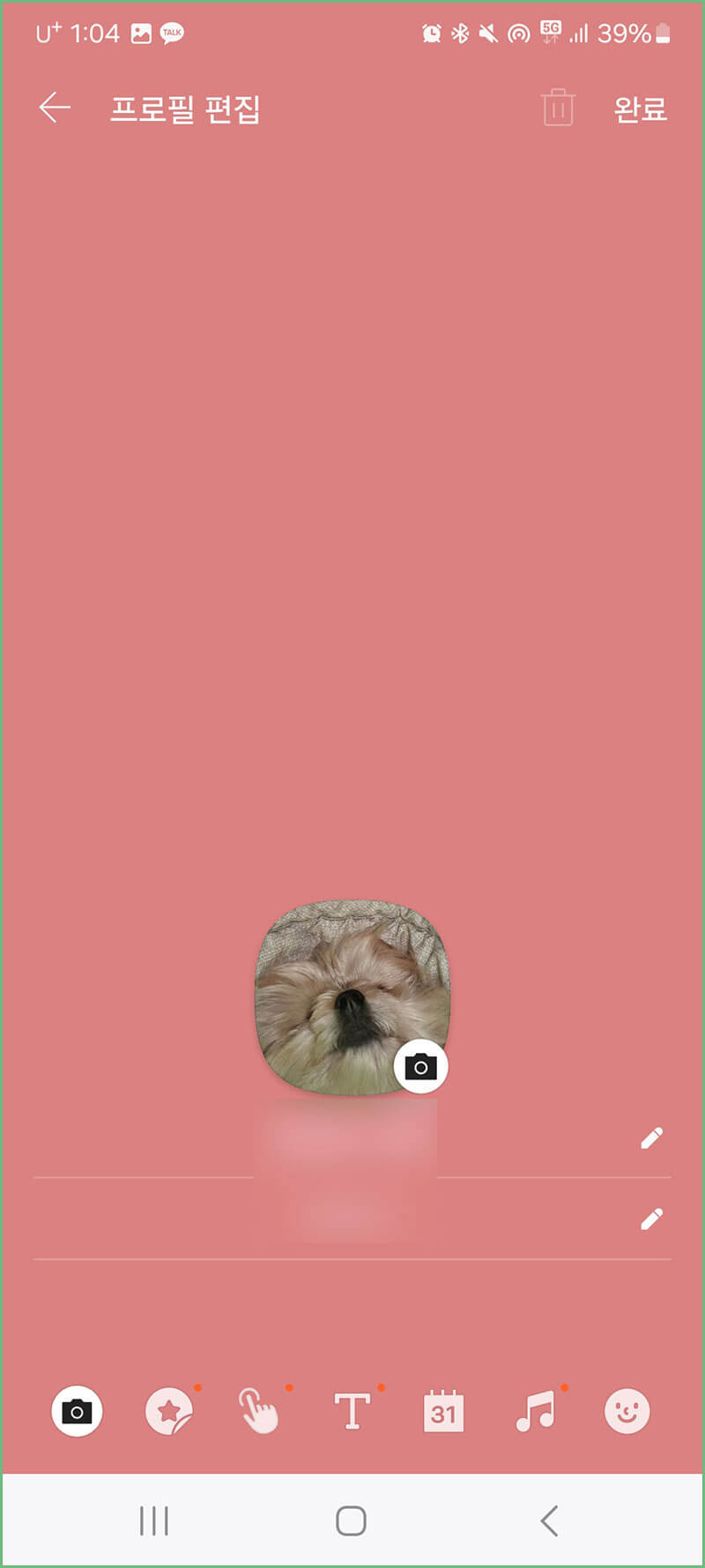 일러스트 감성 배경으로 변경 완료